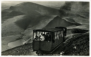 Narrow Gauge Mountain Railway Train, Snowdon (near Summit) Narrow Gauge Mountain Railway Train, Snowdon (near Summit)