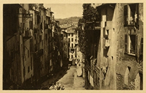 A Narrow Street in the Old Town - Nice, France A Narrow Street in the Old Town - Nice, France