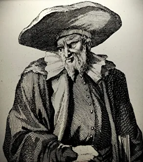 Nathan ben Moses Hannover. Portrait. Engraving Nathan ben Moses Hannover. Portrait. Engraving