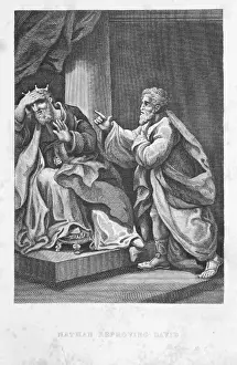 Christianity In The 19th Century Prints: Nathan reproving David