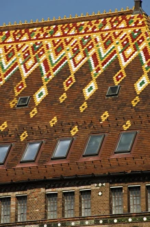 National Archives of Hungary. Decorated roof National Archives of Hungary. Decorated roof