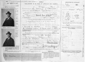 Politic Prints: John MacLean Application for Passport Print, 1920