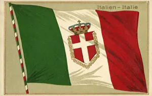 The National Flag of Italy Date: circa 1910s The National Flag of Italy Date: circa 1910s