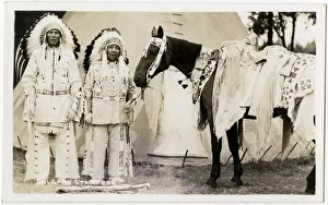 Two Native Indian Chiefs, Calgary Stampede, Canada Two Native Indian Chiefs, Calgary Stampede, Canada