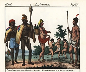 Natives of Fiji and Tahiti with tattoos Natives of Fiji and Tahiti with tattoos