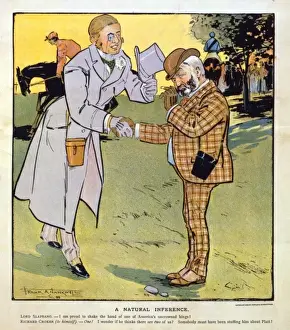 Satirical Cartoon Prints: A natural inference