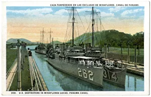 US Navy destroyers, Miraflores Locks, Panama Canal US Navy destroyers, Miraflores Locks, Panama Canal