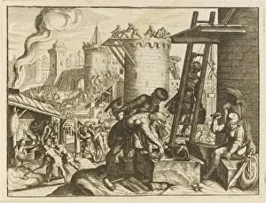 Prints of Cupbearer at the court of Artaxerxes, king of Persia, he is sent to Jerusalem to rebuild the walls of the city Jerusalem Heritage Sites Prints: Nehemiah Print: Cupbearer at Artaxerxes' Court