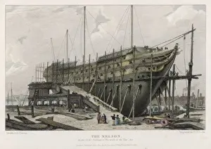 British Warships History Prints: NELSON AT WOOLWICH
