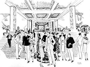 The new casino at Nice drawn by Helen McKie The new casino at Nice drawn by Helen McKie