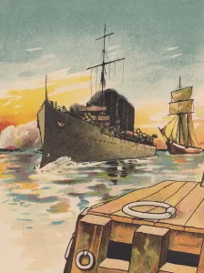 British Warships WW1 Print: Charles Robinson 1914