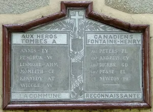 Canadian Casualties Memorial Fontaine Henry Church Print
