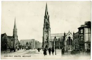 Church Prints: Carlisle Circus, Belfast Print, circa 1908