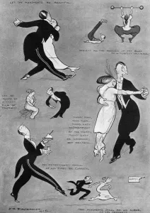 H M Bateman Prints: The Ten Commandments of the Dancer - Bateman views