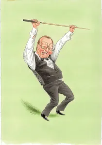 Dennis Taylor Snooker Player Print 1980s