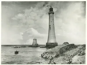 Eddystone Lighthouse Print, circa 1900