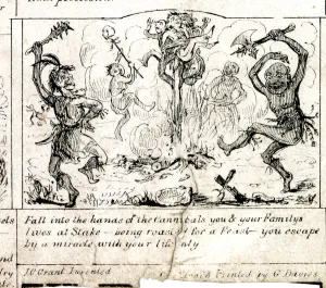 19th Century Emigration Print - Fall into the Hands of Cannibals