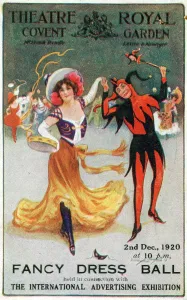 Prints of Fancy Dress Ball, Theatre Royal, Covent Garden, London, 2 December 1920. Date: 1920 Theatre Prints: 1920 Covent Garden Fancy Dress Ball Print