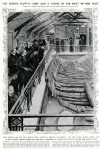 George V Inspecting Roman Galley Print, 1912