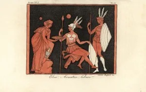 Greek Warriors with Labarum Standards Print