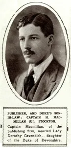 Prints of Harold Macmillan (1894-1986), publisher, Conservative politician and Prime Minister of the United Kingdom, appearing in The Illustrated London News in November 1924 after his election as M.P Politic Prints: Harold Macmillan Elected M.P. for Stockton Print 1924