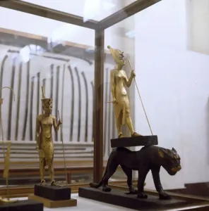 Ancient Egyptian Artifacts on Display Print