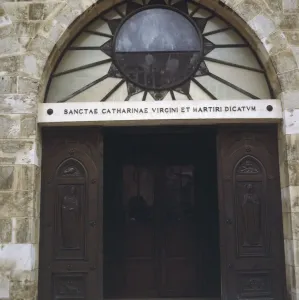Ornate Wooden Church Doors Print