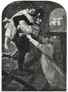 John Everett Millais, The Rescue - 1855 Fireman Print