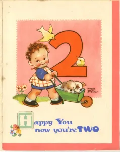 Mabel Lucie Attwell Birthday Card Print, 20th Century