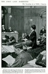 Mademoiselle Chauvin, First Female Barrister, 1901 Print