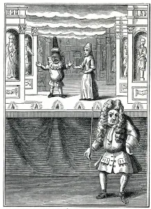 Prints of Martin Powell (?-1729), puppet showman, often featuring a Punch character, in Bath, London and elsewhere. 1715 Bath Prints: Martin Powell, Puppet Showman Print, 1715