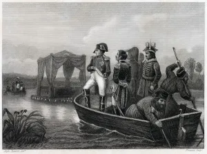 New Images August 2021 Prints: Napoleon Ferried Across the Niemen River Print