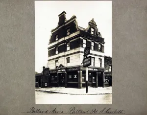 Portland Arms, Lambeth: Vintage Print of a London Pub