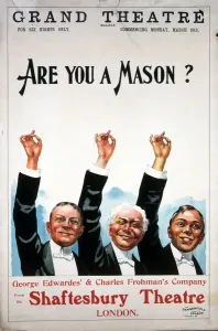 Vintage Theatre Posters UK Prints: Poster, Are You A Mason, Grand Theatre, Halifax