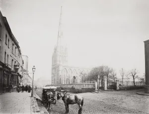 Bristol City Landmarks Prints: St Mary Redcliffe is an Anglican parish church Redcliffe Bristol