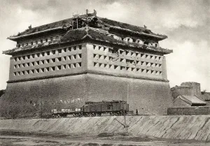 Chinese Prints: Tower on Tartar Wall, Peking Beijing City Walls Print 1900