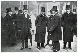 London Underground History Prints: Mr. Lloyd George (in the centre) performing the opening ceremony