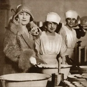 Prints of Duchess of York at a Training Hostel, Market Harborough Leicestershire Prints: Duchess of York at a Training Hostel Print, 1927