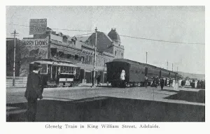 Glenelg Train in King William Street Adelaide Print 1913