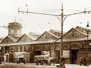 Prints of Ashton-under-Lyne Market Hall early 1900s Manchester Prints: Ashton-under-Lyne Market Hall early 1900s Print