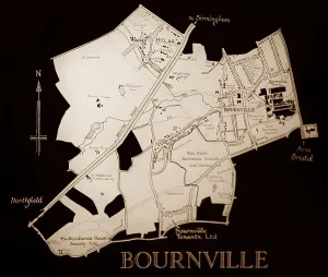 Bournville Village Plan Print (New Images July 2023)