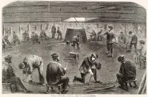 Coiling of the Atlantic Cable Print 1857