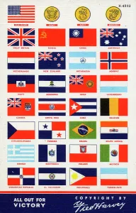 WW2 Allied Forces Print - 1943 Flags and Insignia