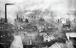 Industrial Panorama Print of Hanley, Stoke on Trent