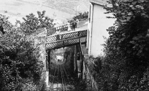 Victorian Era Train Station Prints: Lynton and Lynmouth Cliff Railway - Victorian period