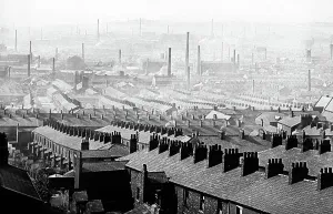 Early 20th-century Northern England Mill Town Print