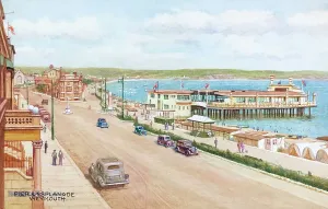 English Coastal Scene Prints: Pier and Esplanade, Weymouth, Dorset