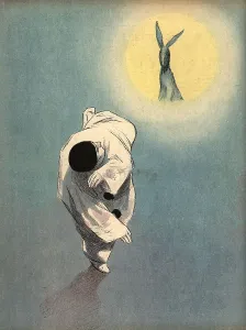 Pierrot Fleeing A Hare Print, circa 1901