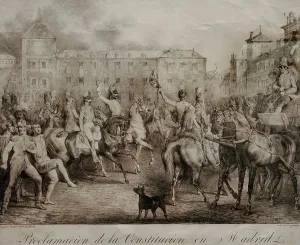 Proclamation of the Constitution Print, Madrid 1820