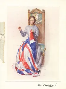 Union Jack Flag Design Prints: WW2 Greetings Card, For Freedom!
